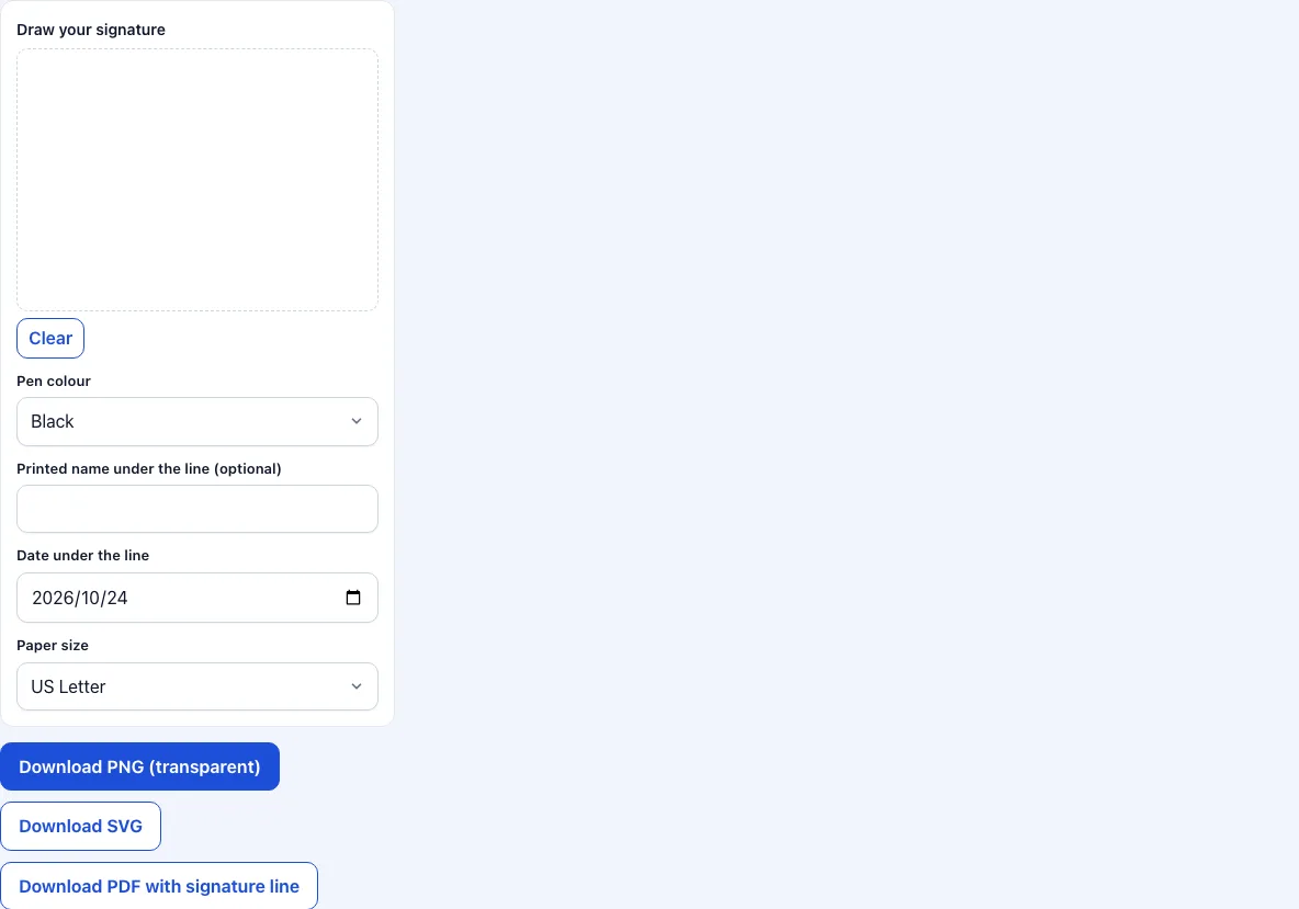 Draw signature online example
